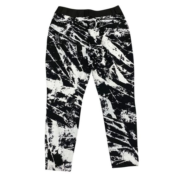 Helmut Lang Marble Jogger Pants in Black and White Rayon - Picture 4 of 6